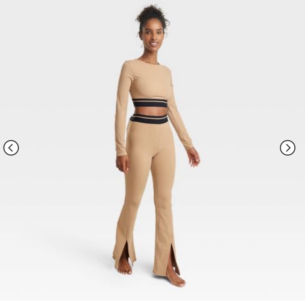 Joylab Tan Leggings and Crop Top